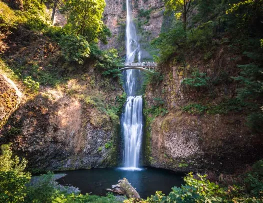 Oregon's Columbia River Gorge Bike Tour Waterfall