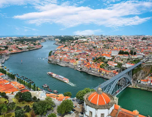 Exterior of Ama Vida cruise ship on the water.