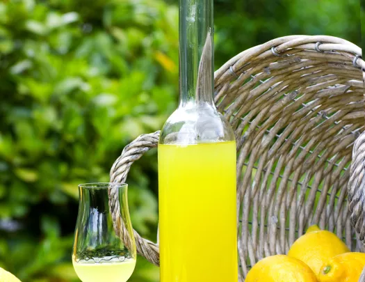 Bottle of limoncello.