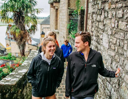 Backroads Guests Smiling While Walking and Talking