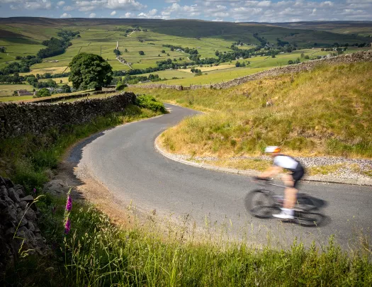 Cyclist Descending Scotland