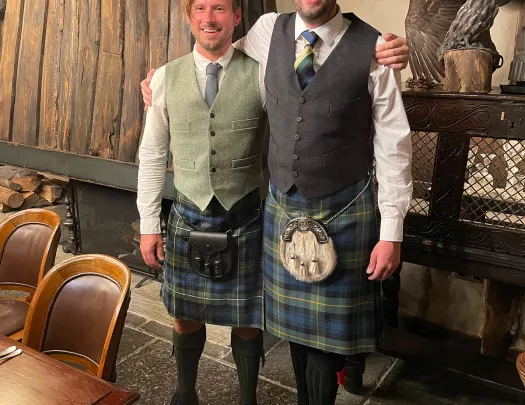Two Scots in Kilts