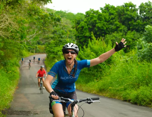 Rider Waving Arm Ecuador