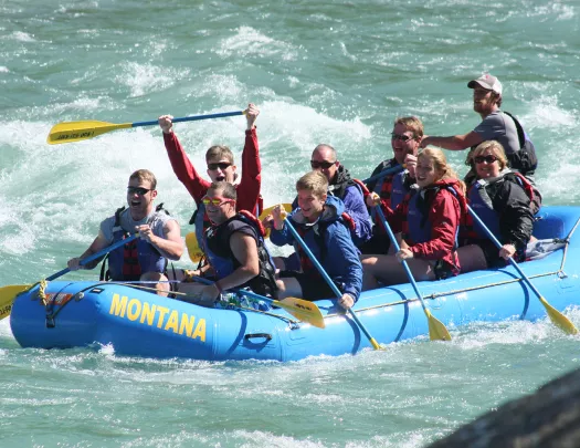 Backroads guest white water rafting