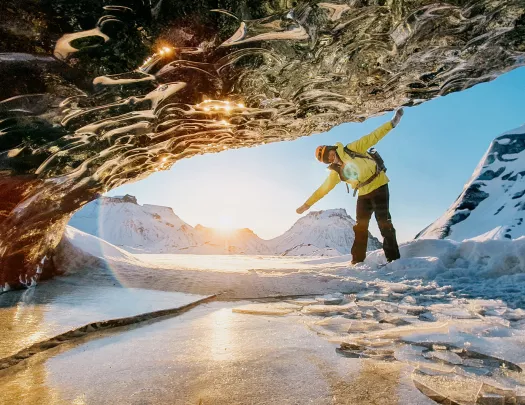 Glacier Ice Sunrise Iceland
