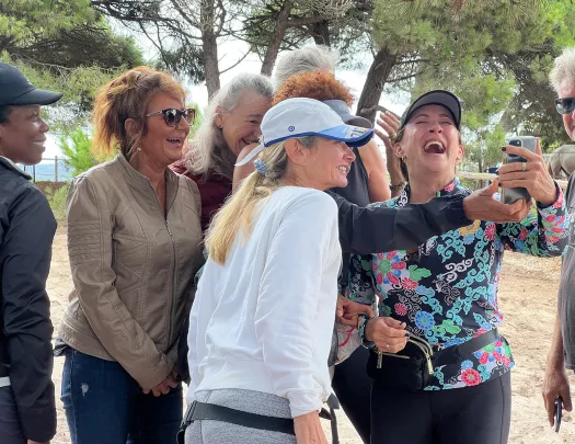 Photo of guests taking selfie.