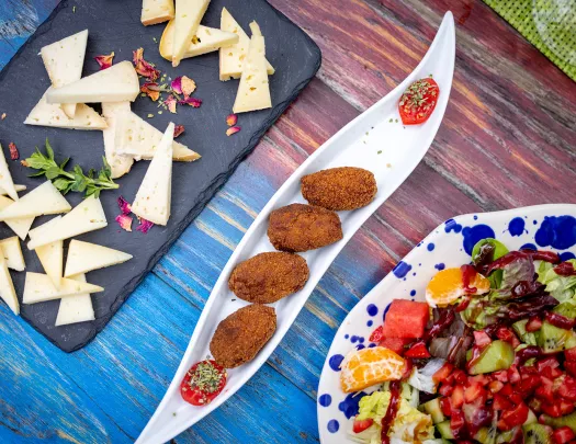 Overhead shot of local cuisine