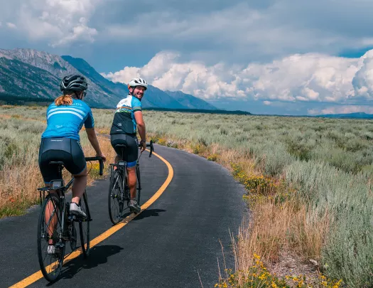 Backroads guest riding through scenic lane