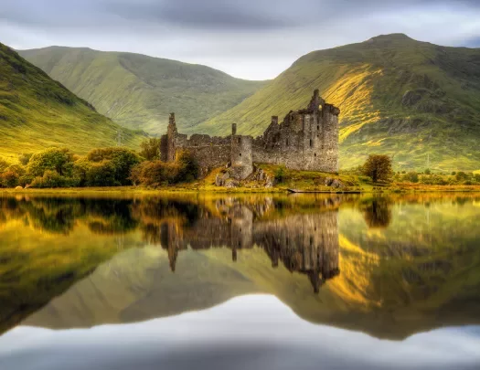 Castle ruins in scotland
