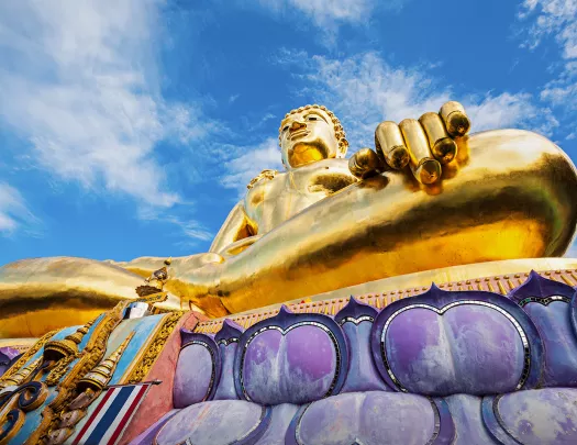 Golden statue of Buddha in Thailand