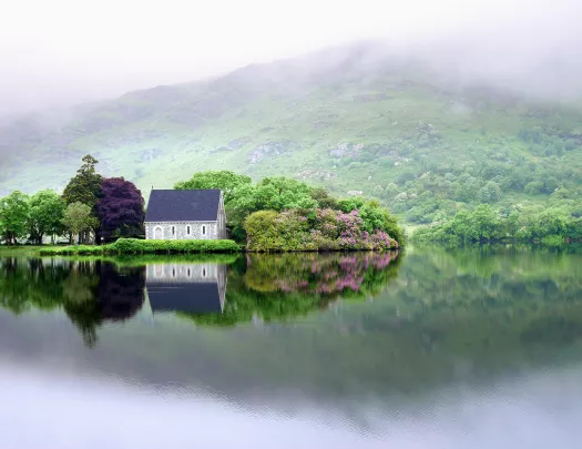 Stone Cottage Along Lake Ireland