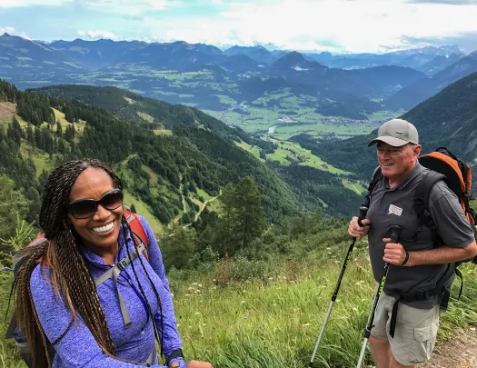 Two hikers on Backroads trip in Bavaria.