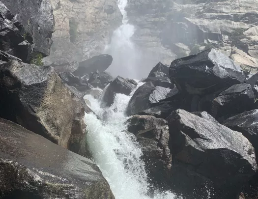 Shot of a rocky stream.