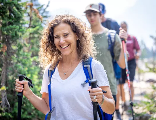 Backroads guests hiking