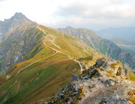 winding road up to a mountain