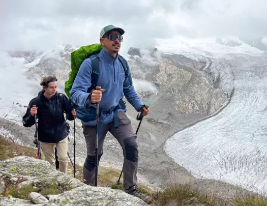 Two Backroads guests on a hike