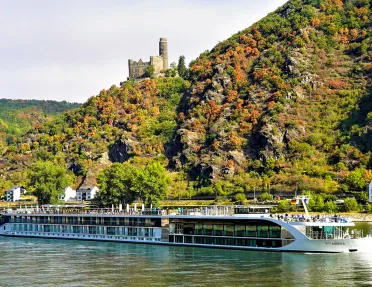 River with Rhinelan`d Maus Castle in background