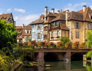 Bridge Over Water with Town View 