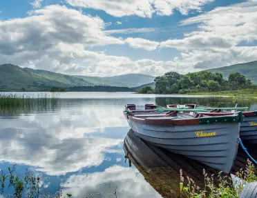 Empty Row Boats Lake Ireland