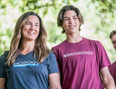 Three guests in BR gear, looking to distance.