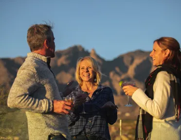 Guests at sunset happy hour AZ
