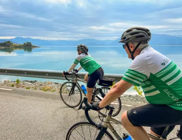 Cycling Along Fjord Norway