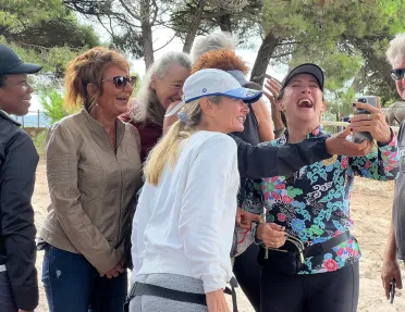 Photo of guests taking selfie.