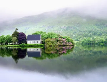 Stone Cottage Along Lake Ireland