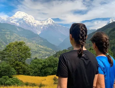 Backroads Guests Overlooking Mountains