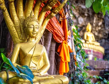 gold religious statues