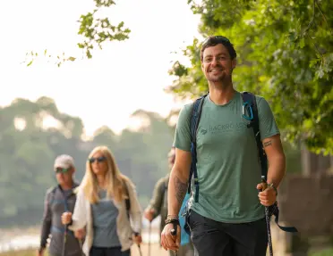Backroads guests on a hike