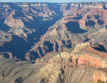 Large valley of gravel hills and mountains