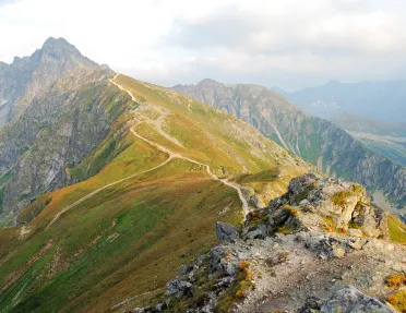 winding road up to a mountain