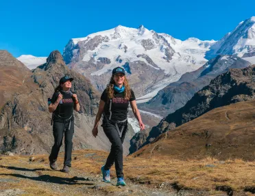 Two Backroads guests on a hike