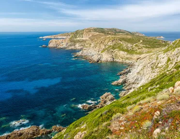 Cliffside view of the ocean