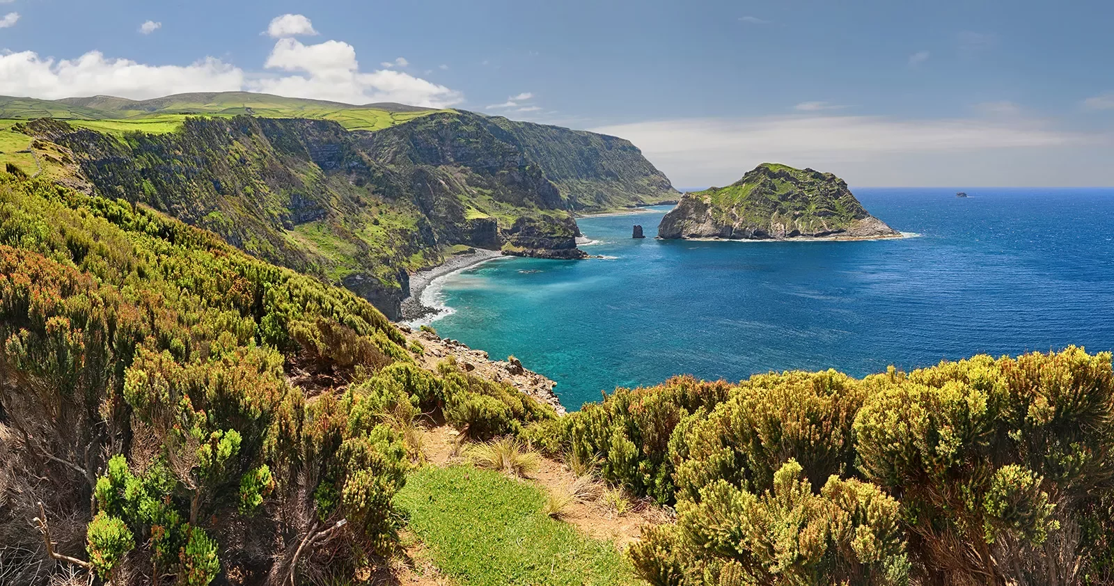 Northern Coast at Flores near Ponta Delgada (Azores islands).