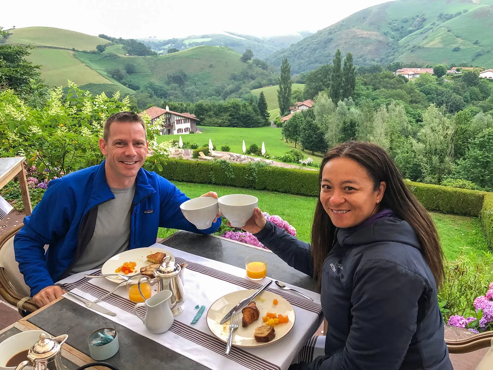 Two Backroads Guest Enjoying a Meal with a Wonderful View