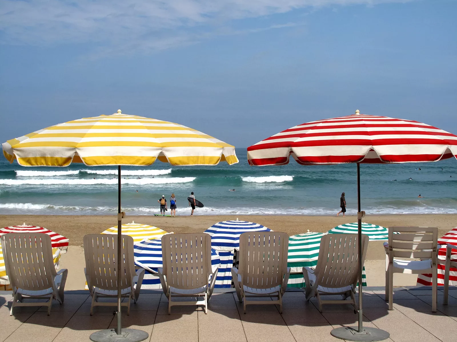 Beach Umbrellas French Pyrenees | Basque Country