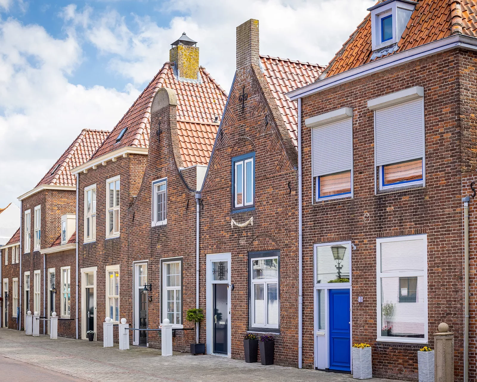 Row of brick houses in the Netherlands