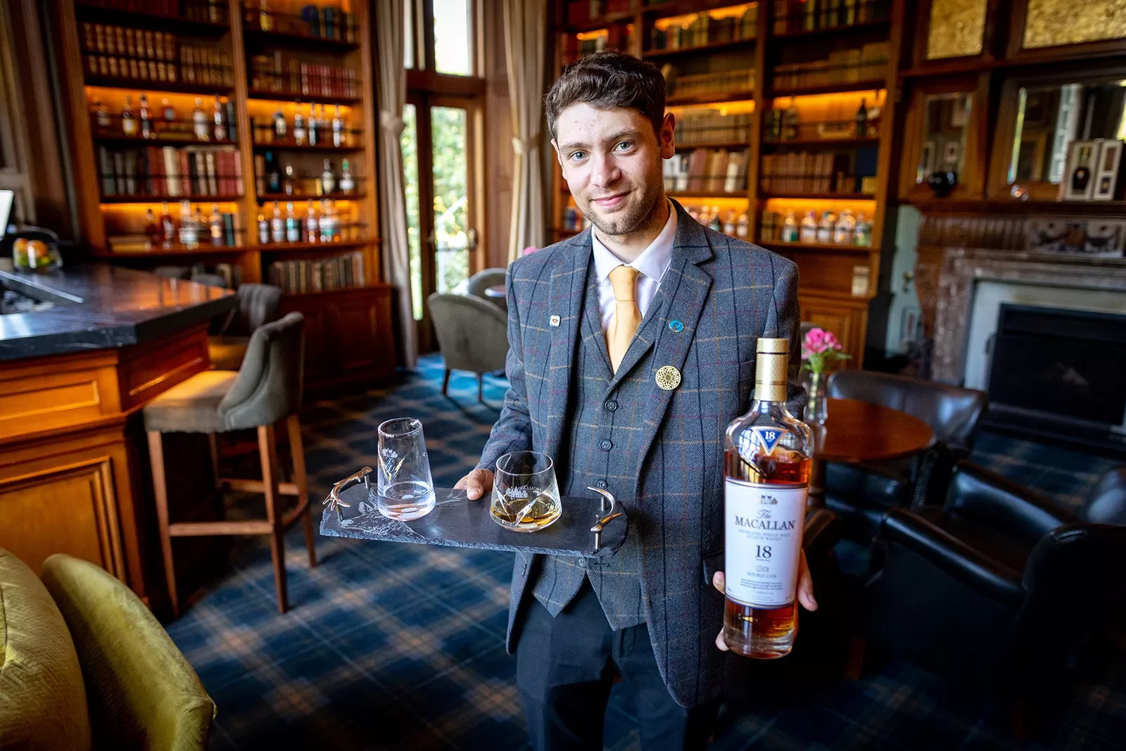 Scotsman Serving Scotch Scotland