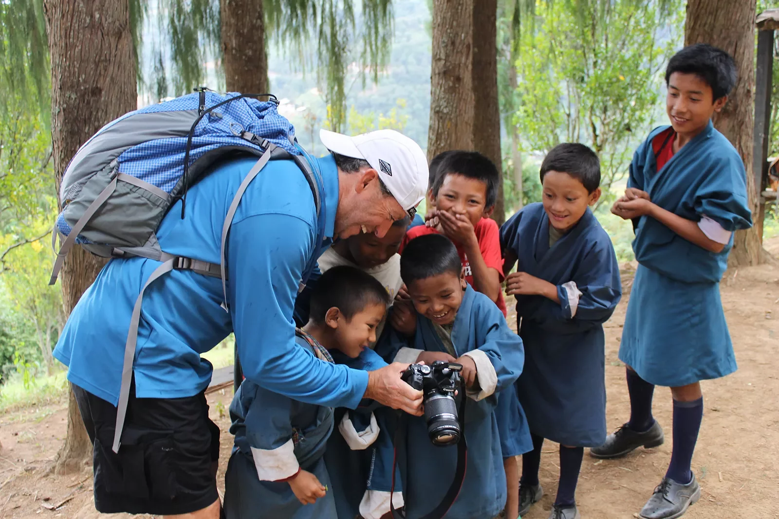 Interaction with Local Children in Bhutan