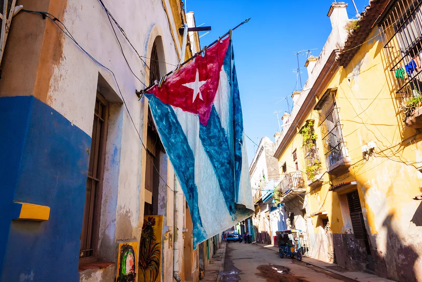 Cuba Flag Streets of Cuba