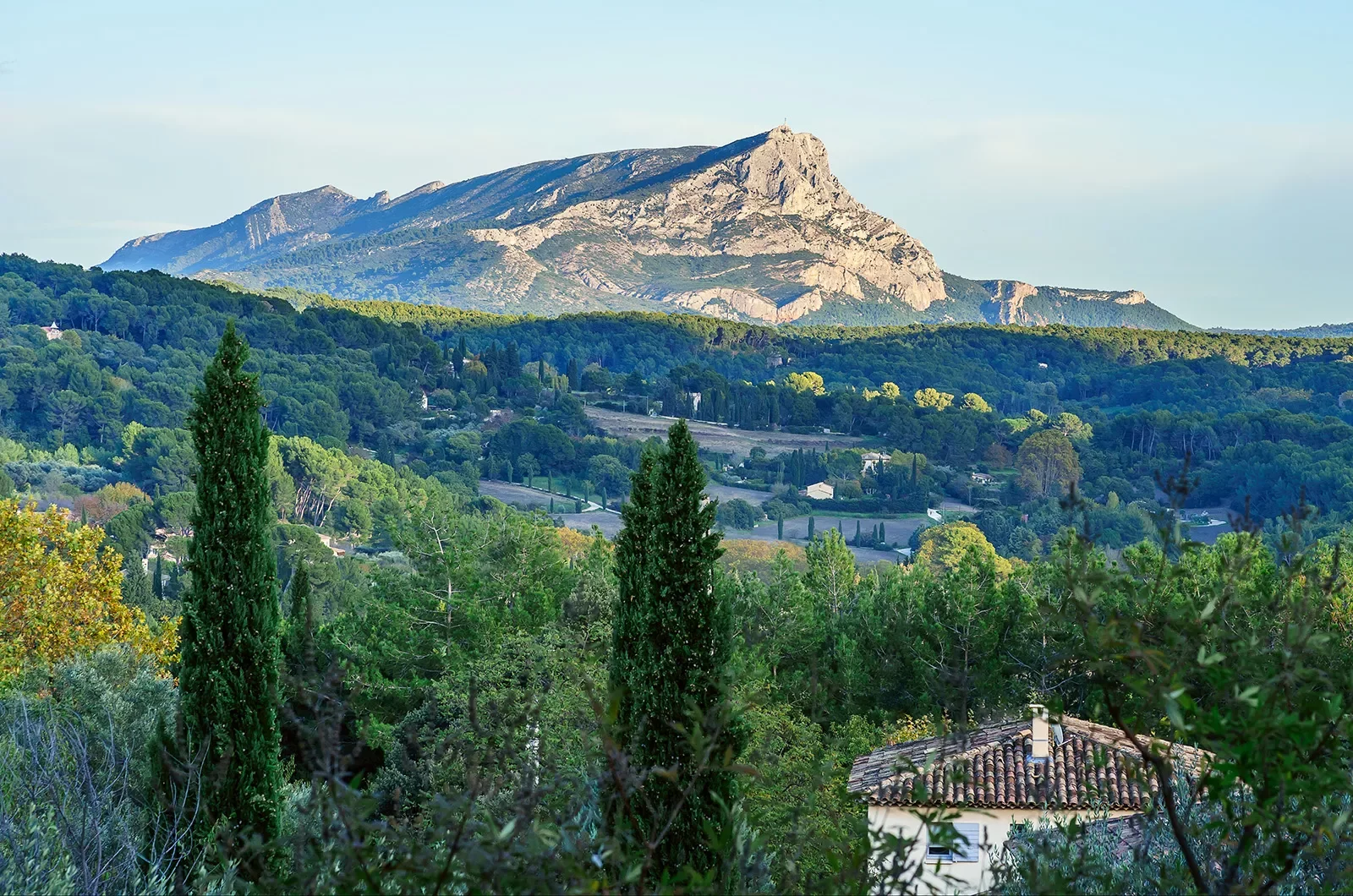 Panoramic View of the Sainte Victoire Mountain from the Terrain of the Painters Aix-en-Provence, France
