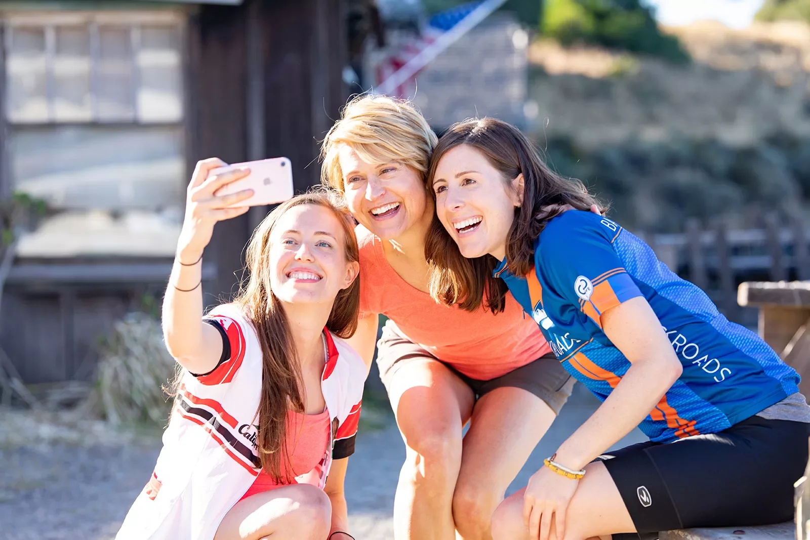 Backroads guests posing for a selfie