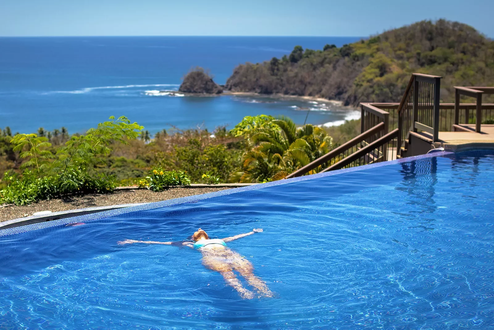 Pool Overlooking Bay Costa Rica