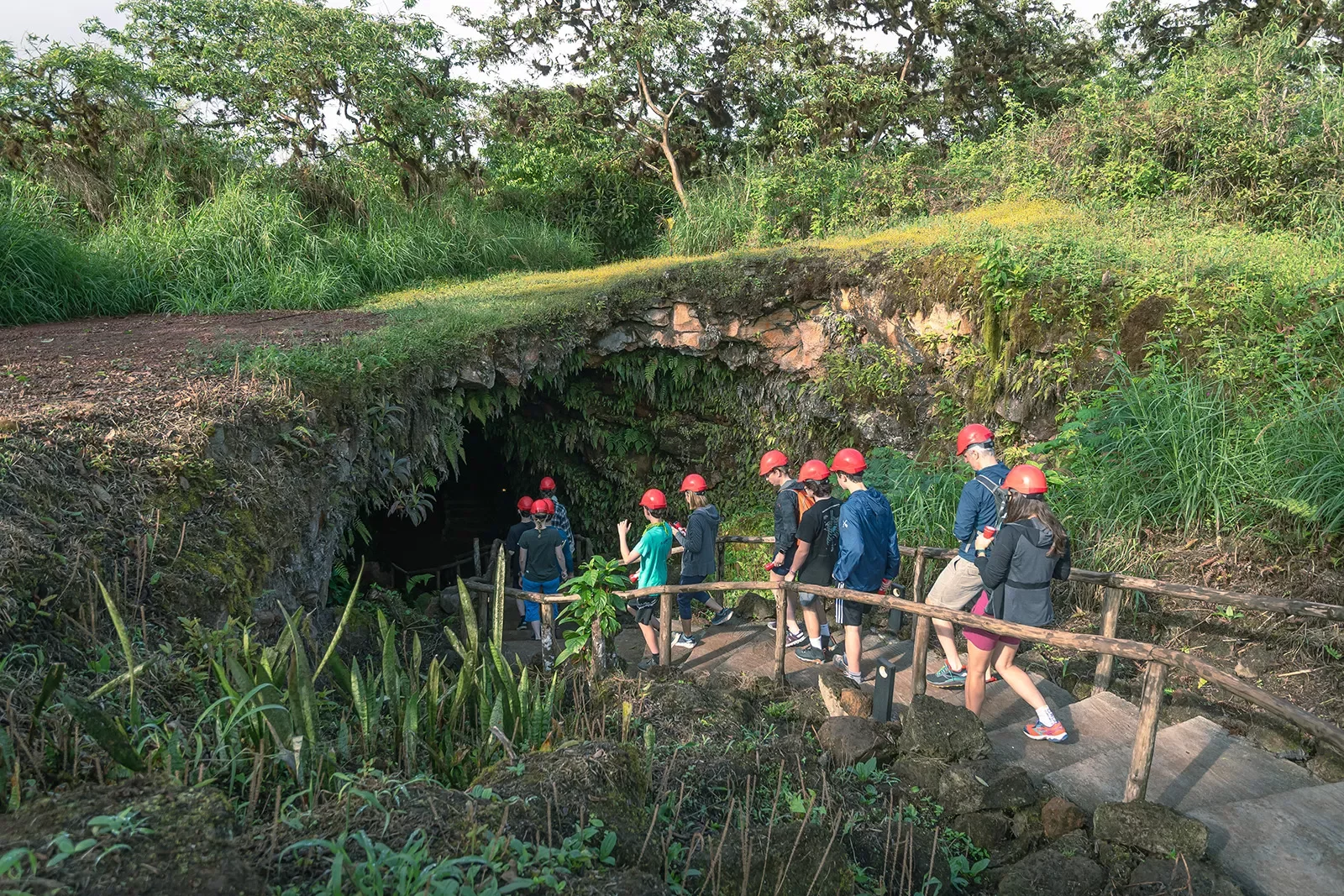 Guests Entering Cave Galapagos