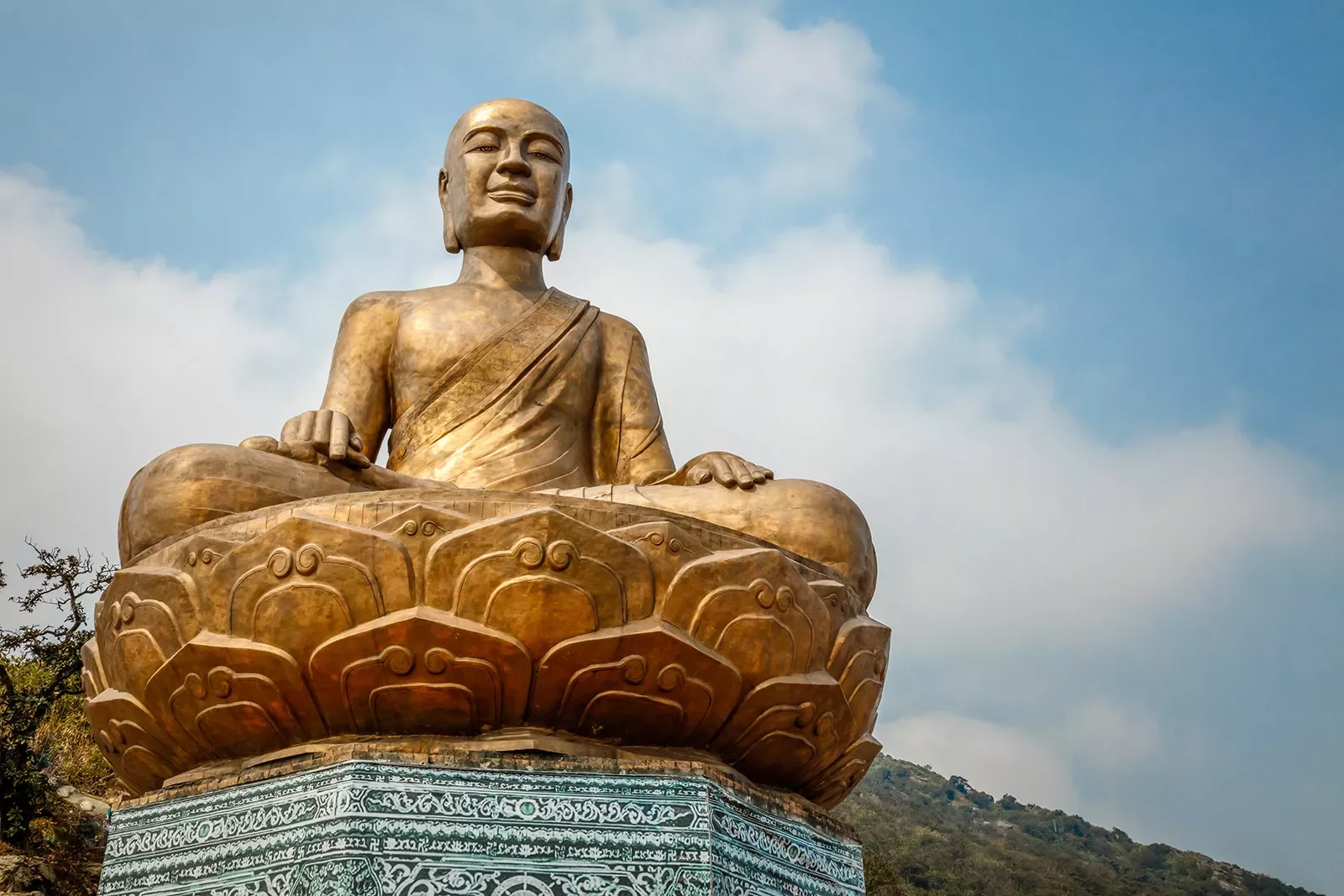 Golden statue of Buddha in Vietnam