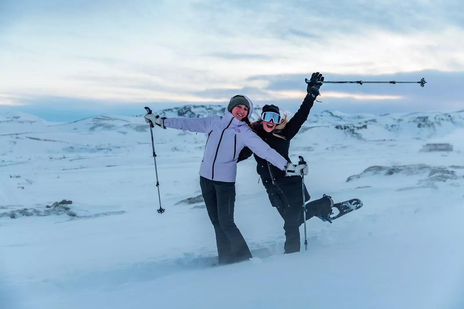 Two Snowshoeing Iceland