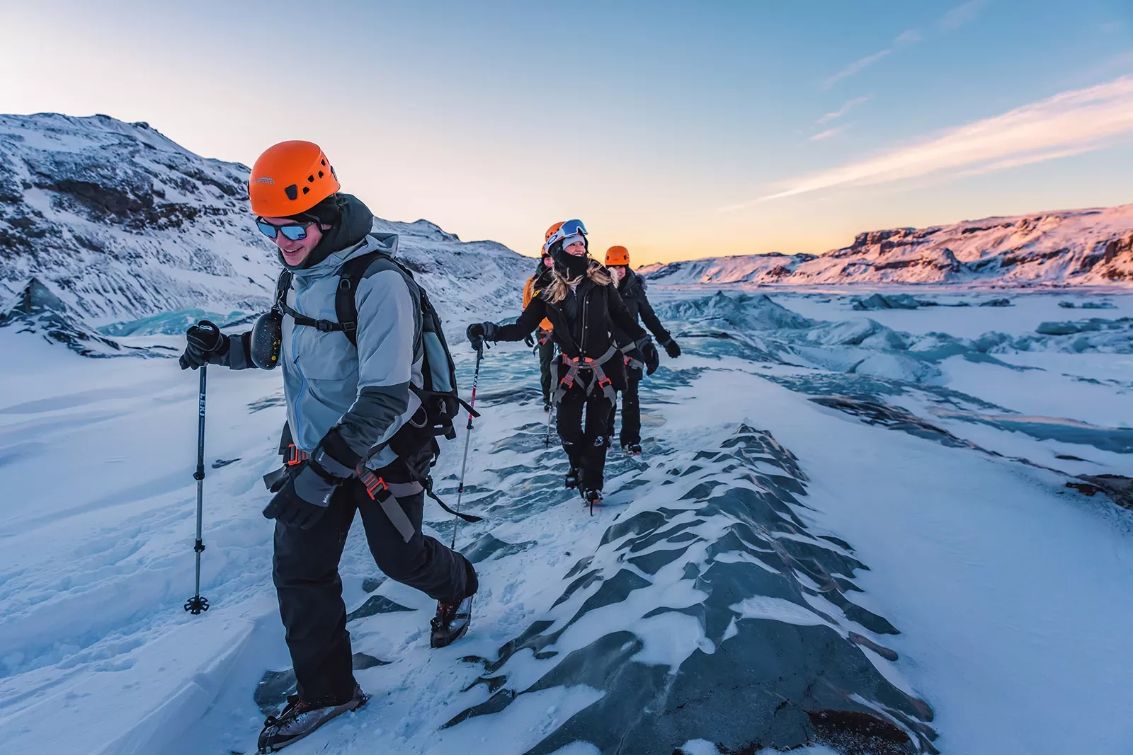 Hiking Glacier Helmets Iceland