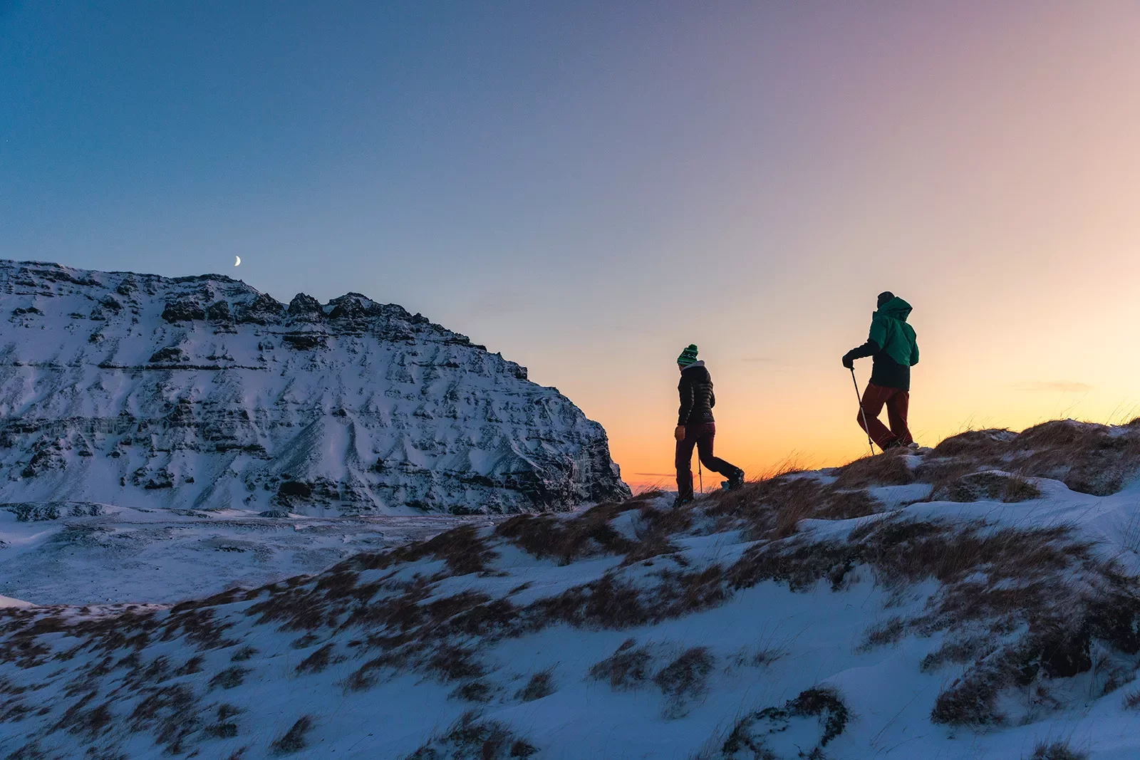 Snowshoeing Sunset Mesa Iceland